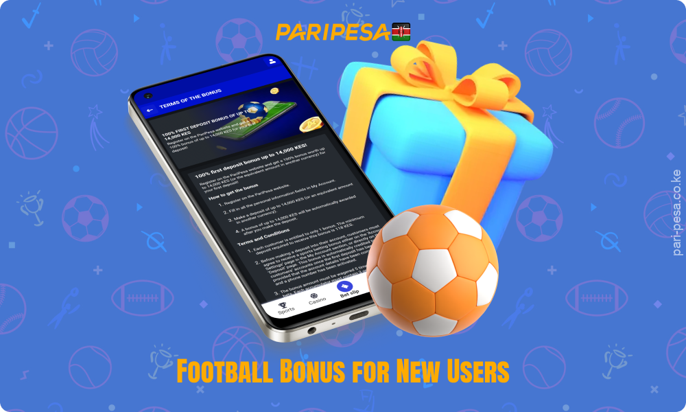 After registering at Paripesa, Kenyan players can receive a 100% first deposit bonus for football betting by fulfilling the wagering requirements within 30 days