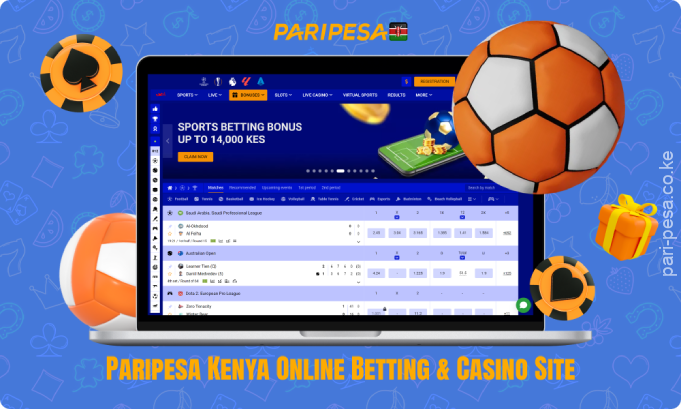 Paripesa Kenya online casino offers sports betting, casino games and a welcome bonus of 100% up to KES 14,000 for new players