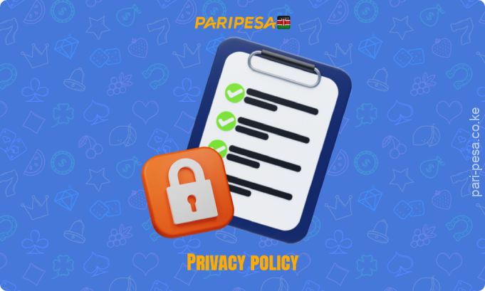 Paripesa Kenya complies with the privacy policy by guaranteeing the security of personal data and requiring players' consent to process it in order to access the services