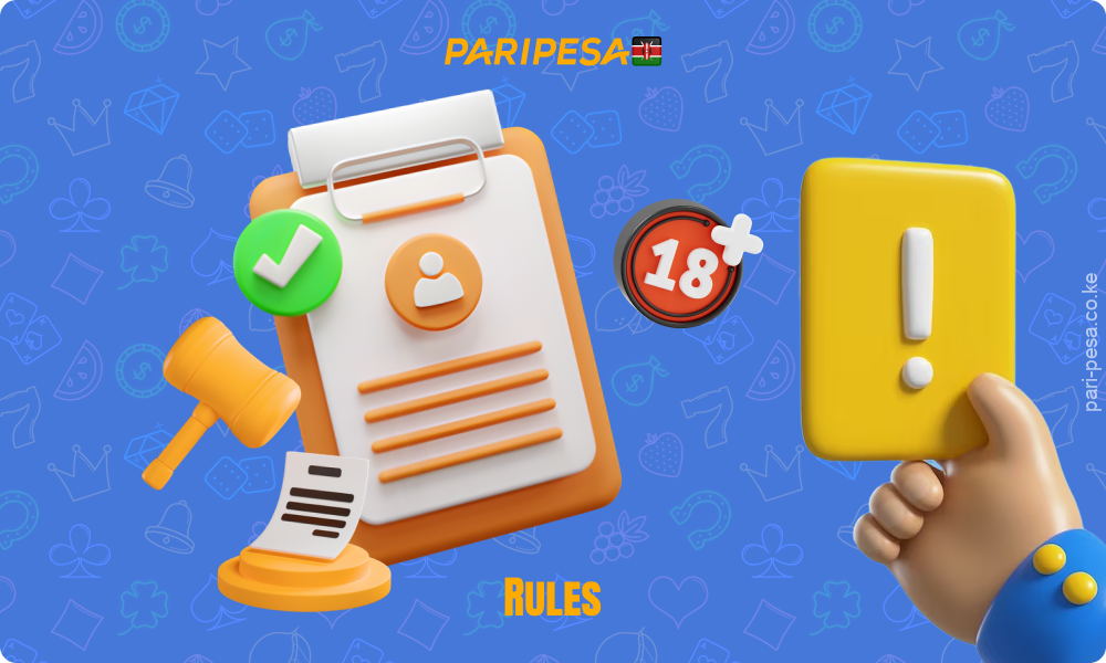 To register with Paripesa, players from Kenya need to be over 18 years old, use one account and provide only valid information