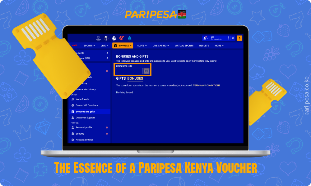 Paripesa Kenya promo code provides new users with a nice bonus as well as access to additional vouchers for regular players